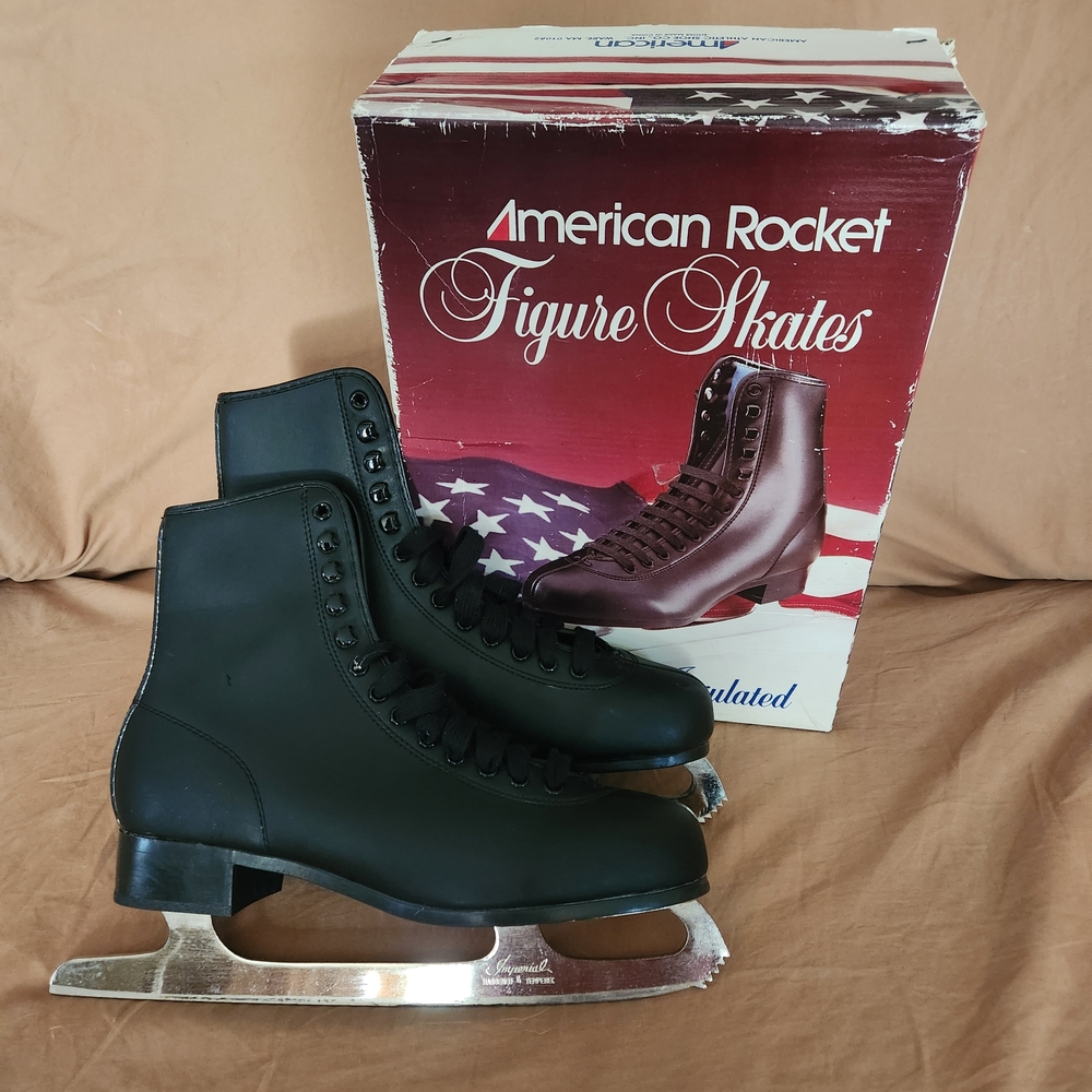 American Rocket Men's Black Figure Skates Size 8